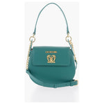 Moschino Moschino LOVE Faux Leather Saddle Bag with Turn Lock Closure MOP490449GD 1728,74866327712,Bags,Green,Moschino,New with tags,Shoulder Bags - Women - Bags,Women,Women - Bags