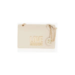 Moschino Moschino LOVE Faux Leather Shoulder Bag with Golden Details MOP537858GD 1728,74866327712,Bags,Beige,Moschino,New with tags,Shoulder Bags - Women - Bags,Women,Women - Bags