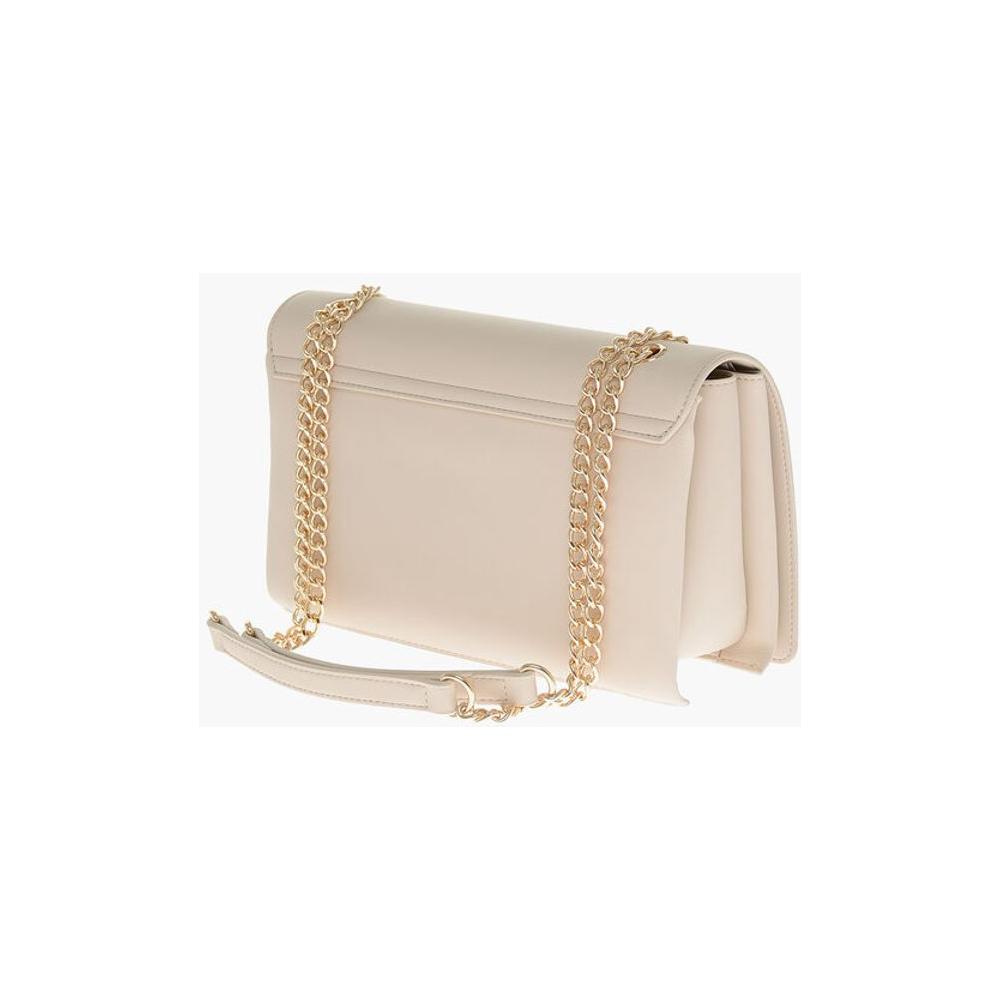 Moschino Moschino LOVE Faux Leather Shoulder Bag with Golden Lettering-Logo MOP554739GD 1728,74866327712,Bags,Beige,Moschino,New with tags,Shoulder Bags - Women - Bags,Women,Women - Bags