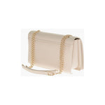 Moschino Moschino LOVE Faux Leather Shoulder Bag with Golden Lettering-Logo MOP554739GD 1728,74866327712,Bags,Beige,Moschino,New with tags,Shoulder Bags - Women - Bags,Women,Women - Bags