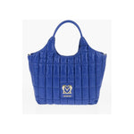 Moschino Moschino LOVE Quilted Nylon Tote Bag with Faux Leather Trims MOP537843GD 1728,74866327712,Bags,Blue,Moschino,New with tags,Tote Bags - Women - Bags,Women,Women - Bags