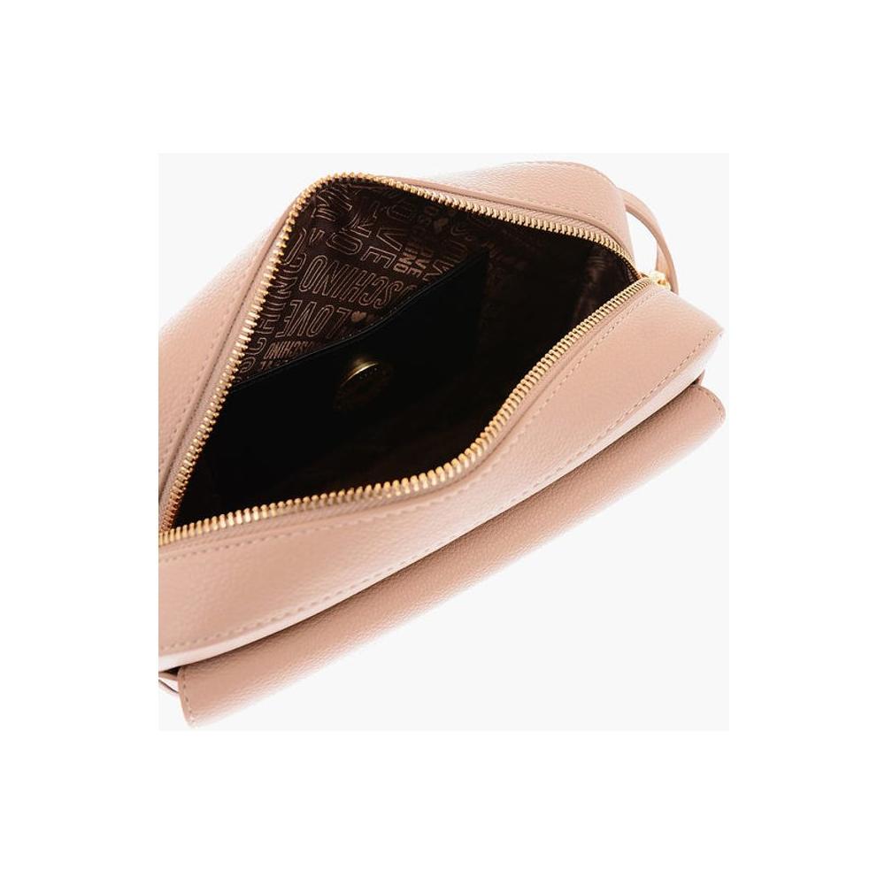 Moschino Moschino LOVE Textured Faux Leather Camera Bag with Maxi Pocket MOP447172GD 1728,74866327712,Bags,Beige,Moschino,New with tags,Shoulder Bags - Women - Bags,Women,Women - Bags