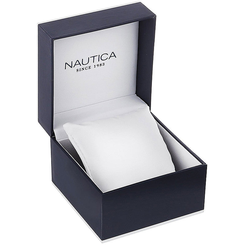 NAUTICA Mod. NAPCPS902 watch in official packaging box for gent with multifunction quartz analog movement.
