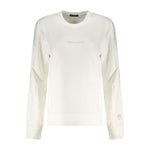 White North Sails women's cotton sweater with embossed logo, crew neck, long sleeves.