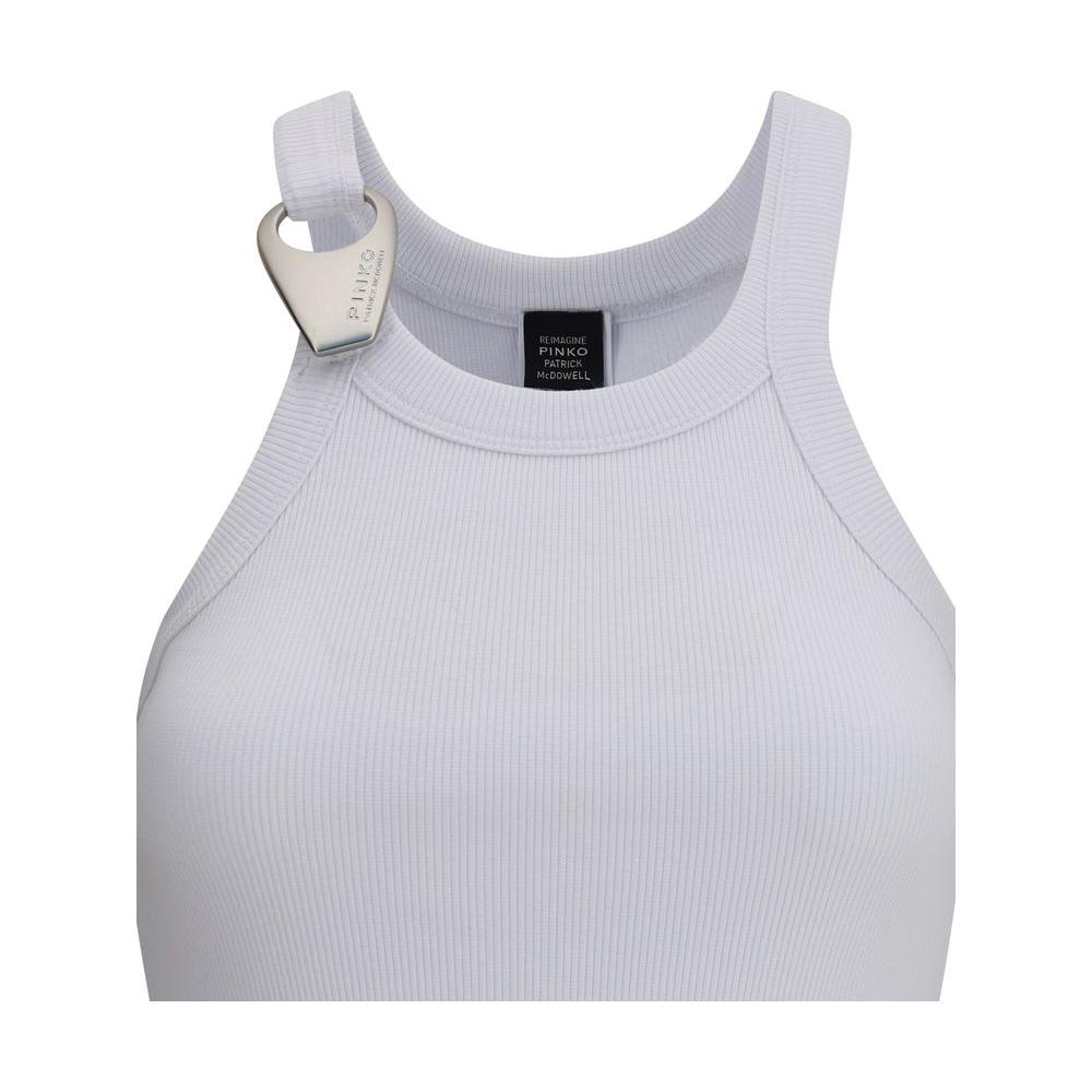 PINKOPINKO Ribbed Top1728,72470364320,L,M,New with tags,PINKO,S,Tops & T-Shirts - Women - Clothing,White,Women,XS
