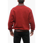 Rhude Rhude Terry-Cotton Varsity Sweatshirt with Half Zip RH-P628777-S 1728,74866327712,Clothing,Men,Men - Clothing,New with tags,Red,Rhude,S,Sweaters - Men - Clothing