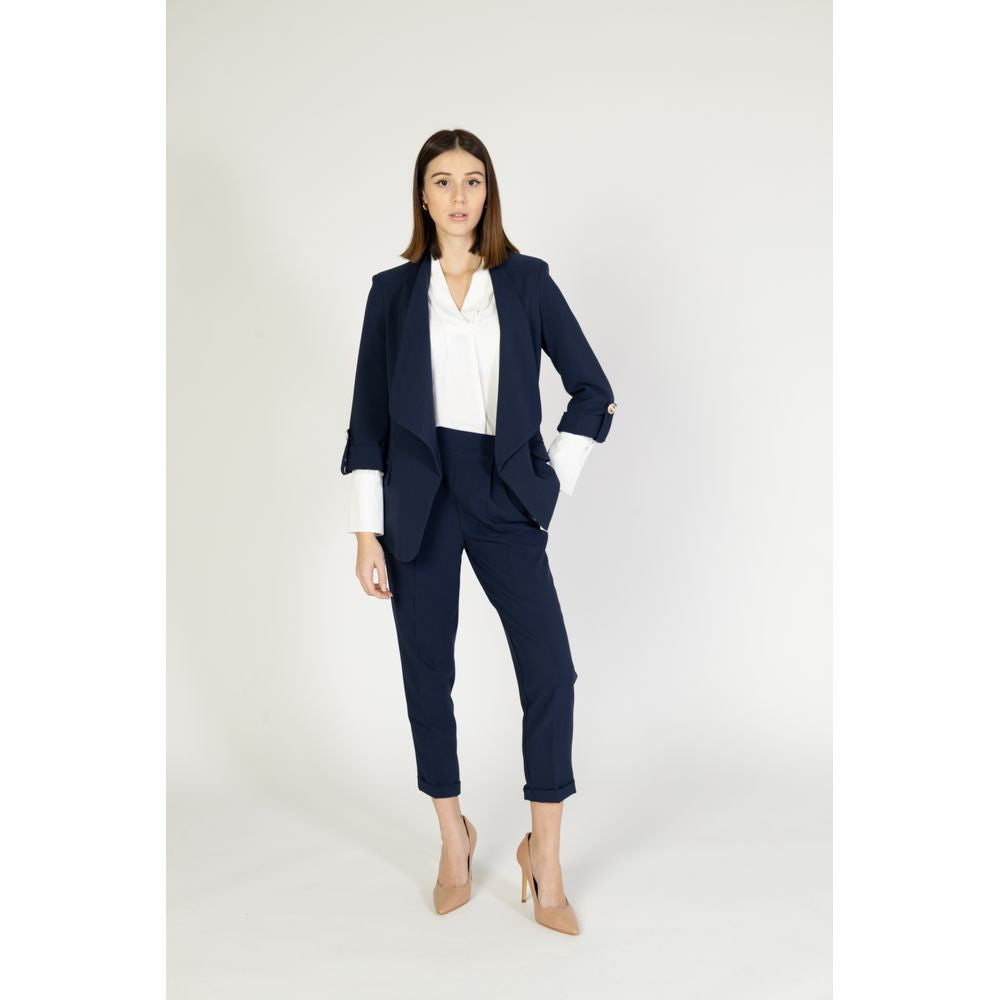 Rinascimento Blue Polyester Blazer