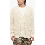 Roberto Collina Roberto Collina V-Neck Perforated Cotton Cardigan RO-P649836-IT50 | L 1728,74866327712,Beige,Cardigans - Men - Clothing,Clothing,IT50 | L,Men,Men - Clothing,New with tags,Roberto Collina