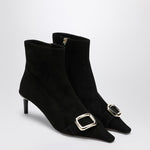 Roger Vivier ROGER VIVIER Black Viv Canard suede ankle boots Fall - Winter 2024,LDin,Women,Women > Shoes,Women > Shoes > Boots,Yes Eu RVW72239180HR0/P_ROGVI-B999_500