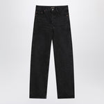 Saint Laurent Black Carrot-Fit jeans with a washed effect