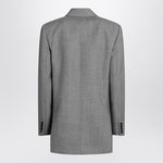 Saint Laurent Light grey double-breasted jacket in wool
