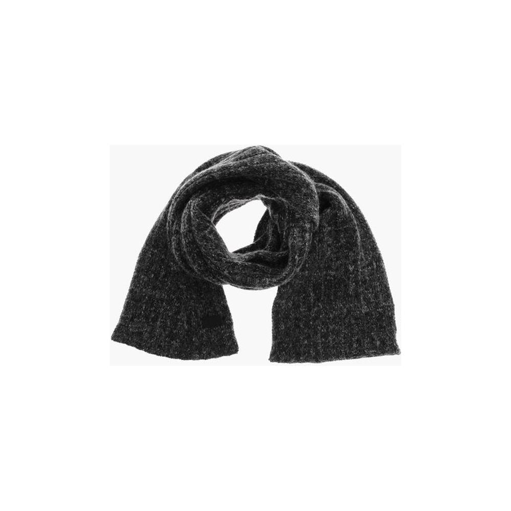 Saint Laurent Saint Laurent Wool Blend Scarf with Logo Patch SAP629211GD 1728,74866327712,Accessories,Gray,Men,Men - Accessories,New with tags,Saint Laurent,Scarves - Men - Accessories
