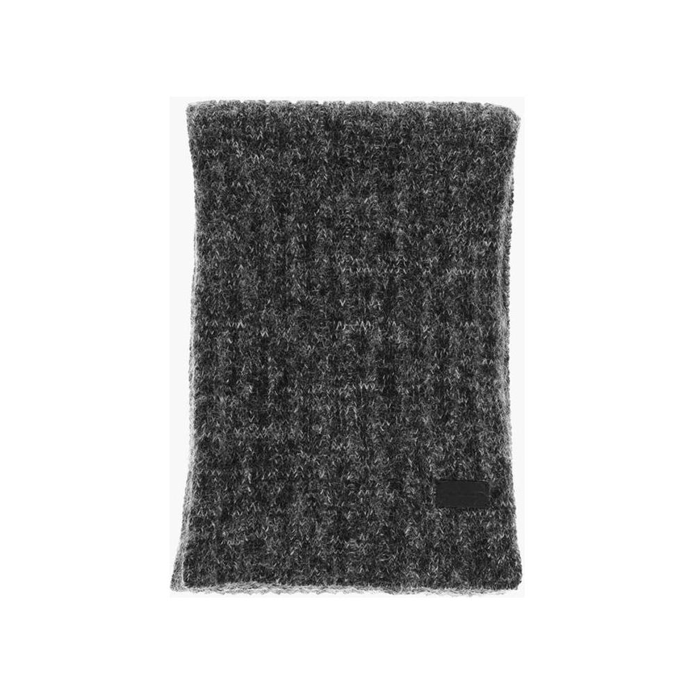 Saint Laurent Saint Laurent Wool Blend Scarf with Logo Patch SAP629211GD 1728,74866327712,Accessories,Gray,Men,Men - Accessories,New with tags,Saint Laurent,Scarves - Men - Accessories