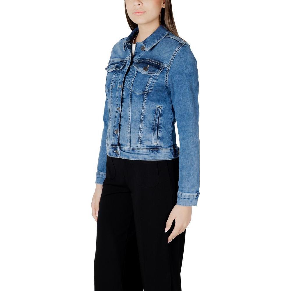 Street One Blue Cotton Jackets & Coat