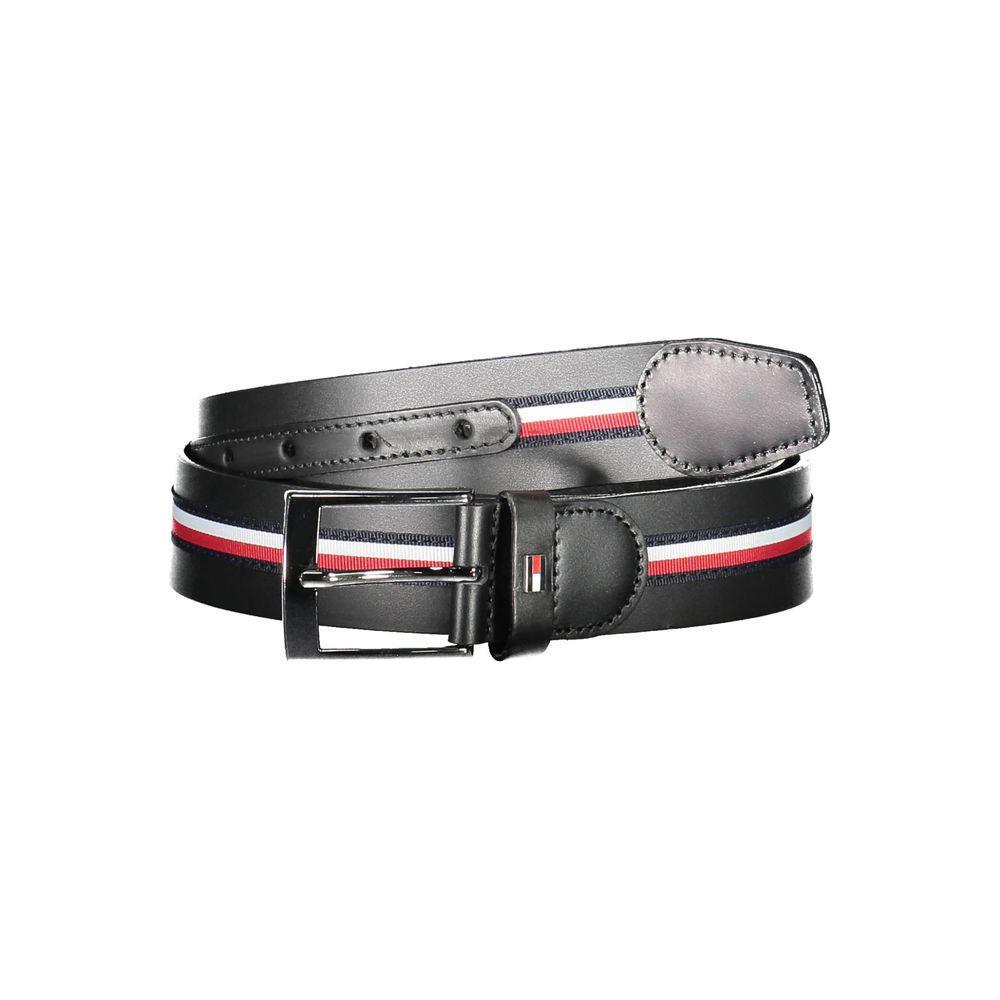 Tommy Hilfiger Black Leather Belt 110 cm / 44 Inches,115 cm / 46 Inches,1728,67403481248,Accessories,Belts - Men - Accessories,Black,Men,Men - Accessories,New with tags,Tommy Hilfiger Tommy Hilfiger TO-16799-115 CM / 46 INCHES