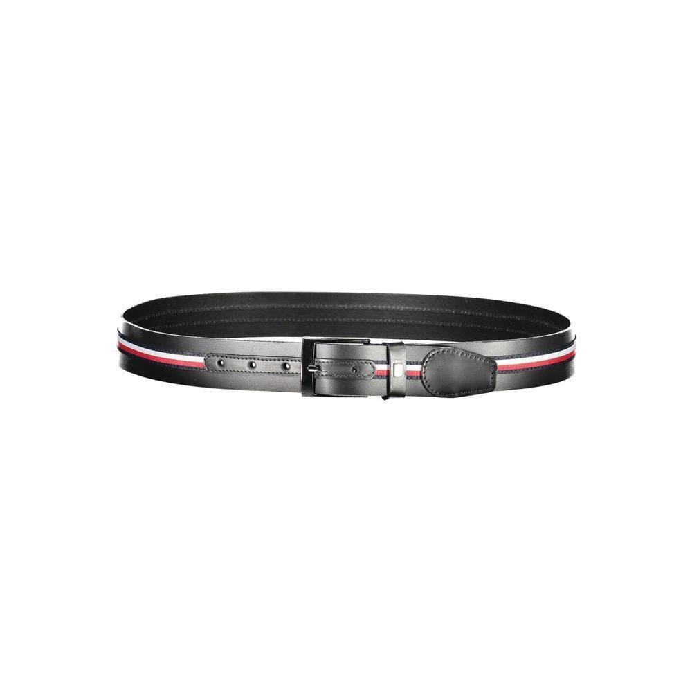 Tommy Hilfiger Black Leather Belt 110 cm / 44 Inches,115 cm / 46 Inches,1728,67403481248,Accessories,Belts - Men - Accessories,Black,Men,Men - Accessories,New with tags,Tommy Hilfiger Tommy Hilfiger TO-16799-115 CM / 46 INCHES
