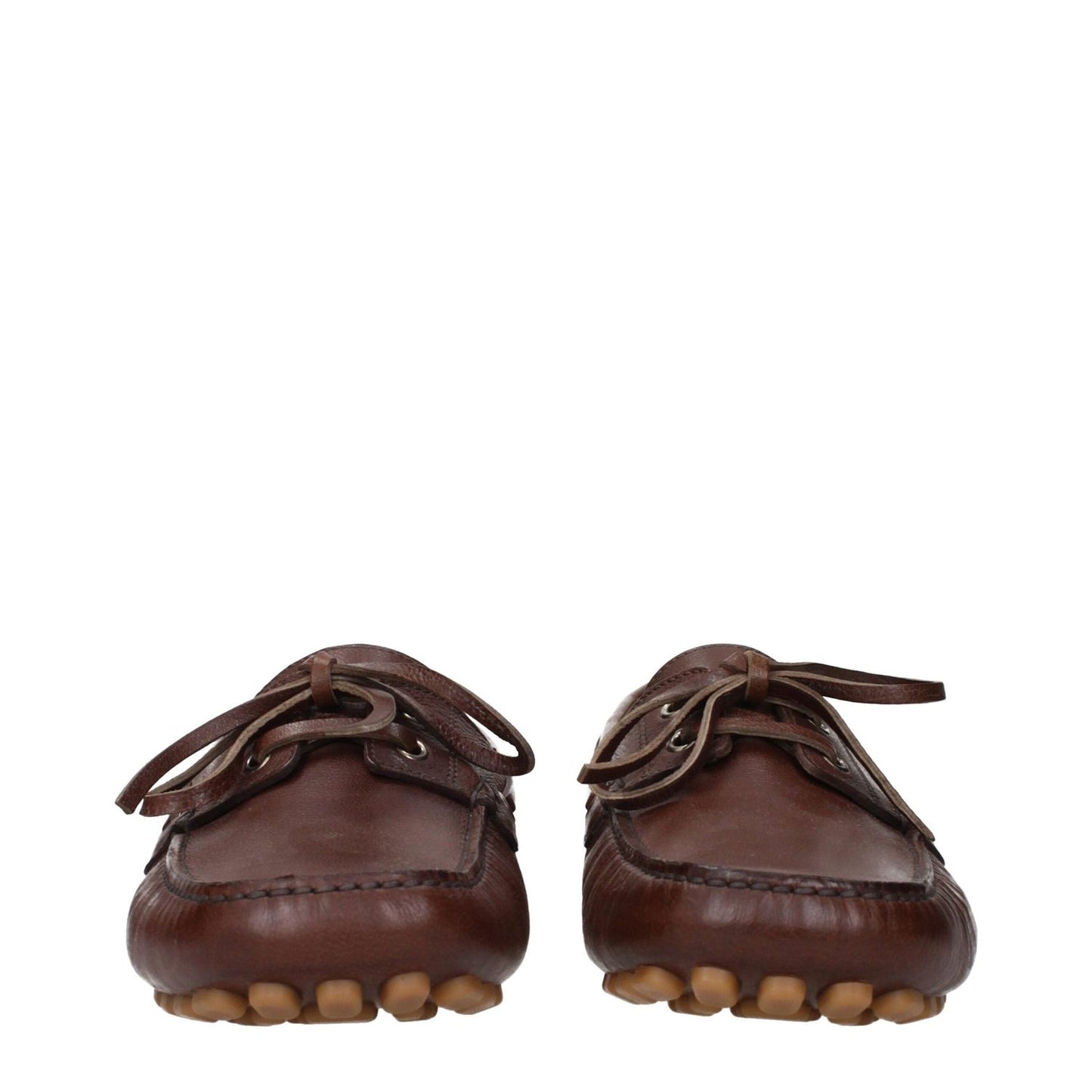 Valentino Garavani Brown Leather Slip-On Loafers VA-15269058412809-EU40/US7