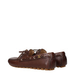Valentino Garavani Brown Leather Slip-On Loafers VA-15269058412809-EU40/US7