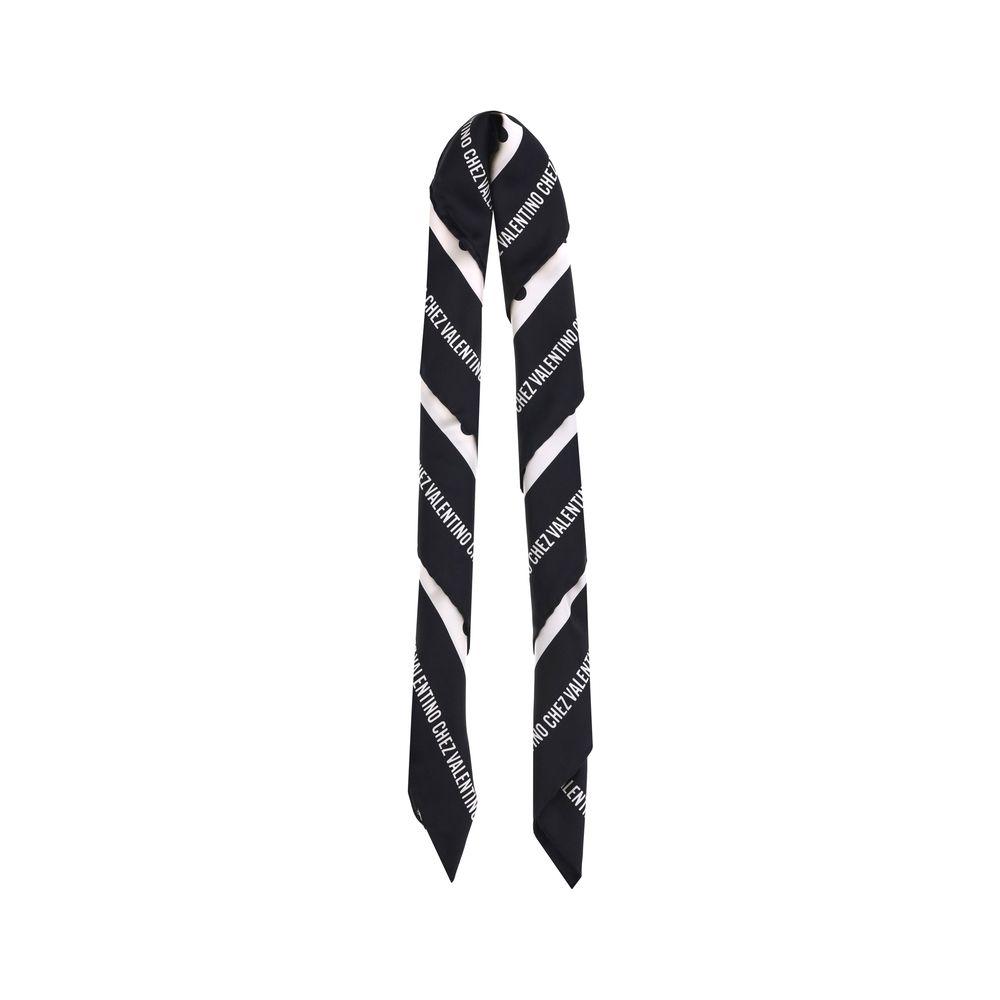 Valentino Garavani Valentino Garavani Polka dot silk Scarf VA7W2EI114WFMQT3BB 1728,72470364320,Black,New with tags,Scarves - Women - Accessories,Valentino Garavani,Women