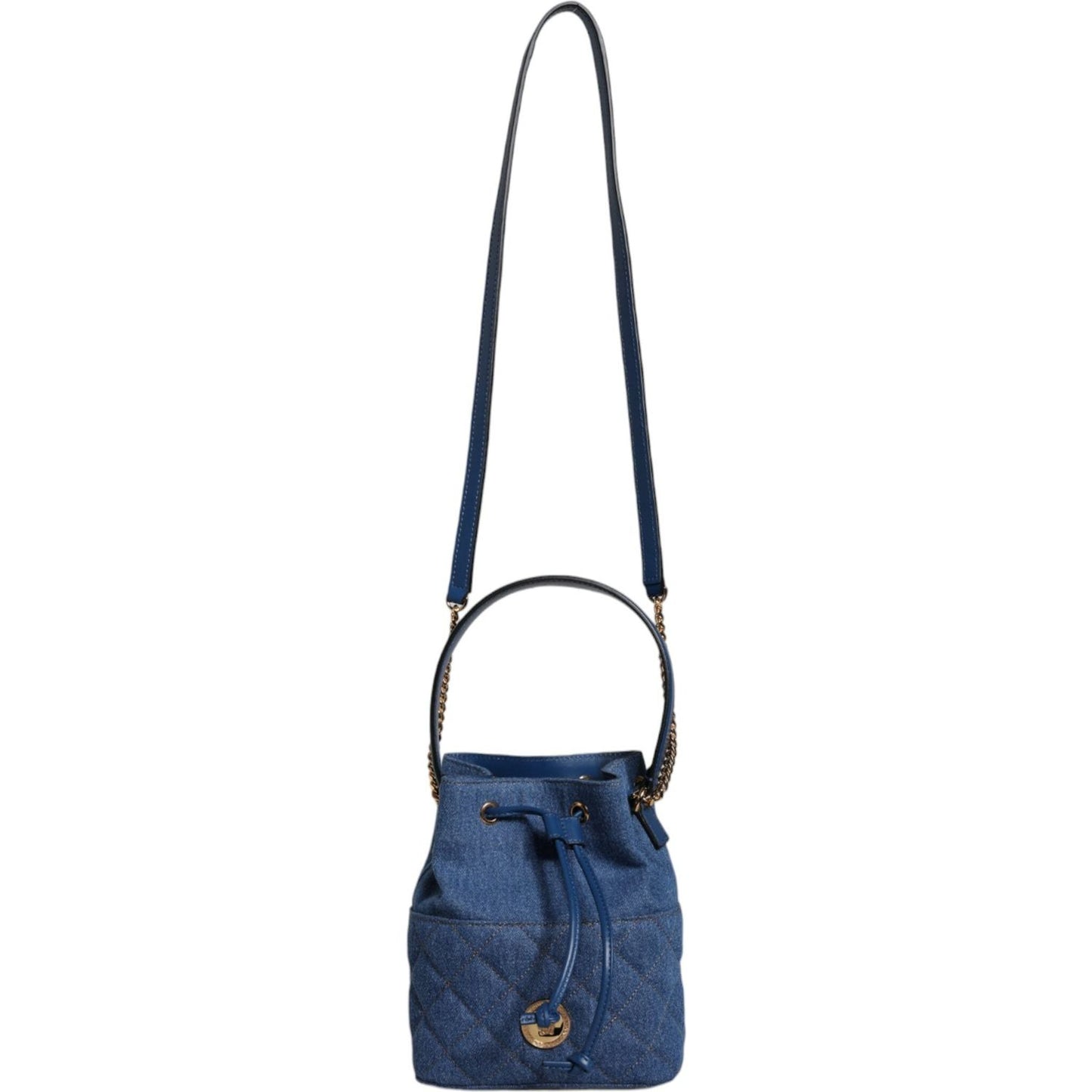 Versace Versace Blue Quilted Denim Leather Crossbody Shoulder Bag BAG1602 1728,Blue,CO60% VI40%,Crossbody Bags - Women - Bags,Material: VL100%,New with tags,Versace,Women