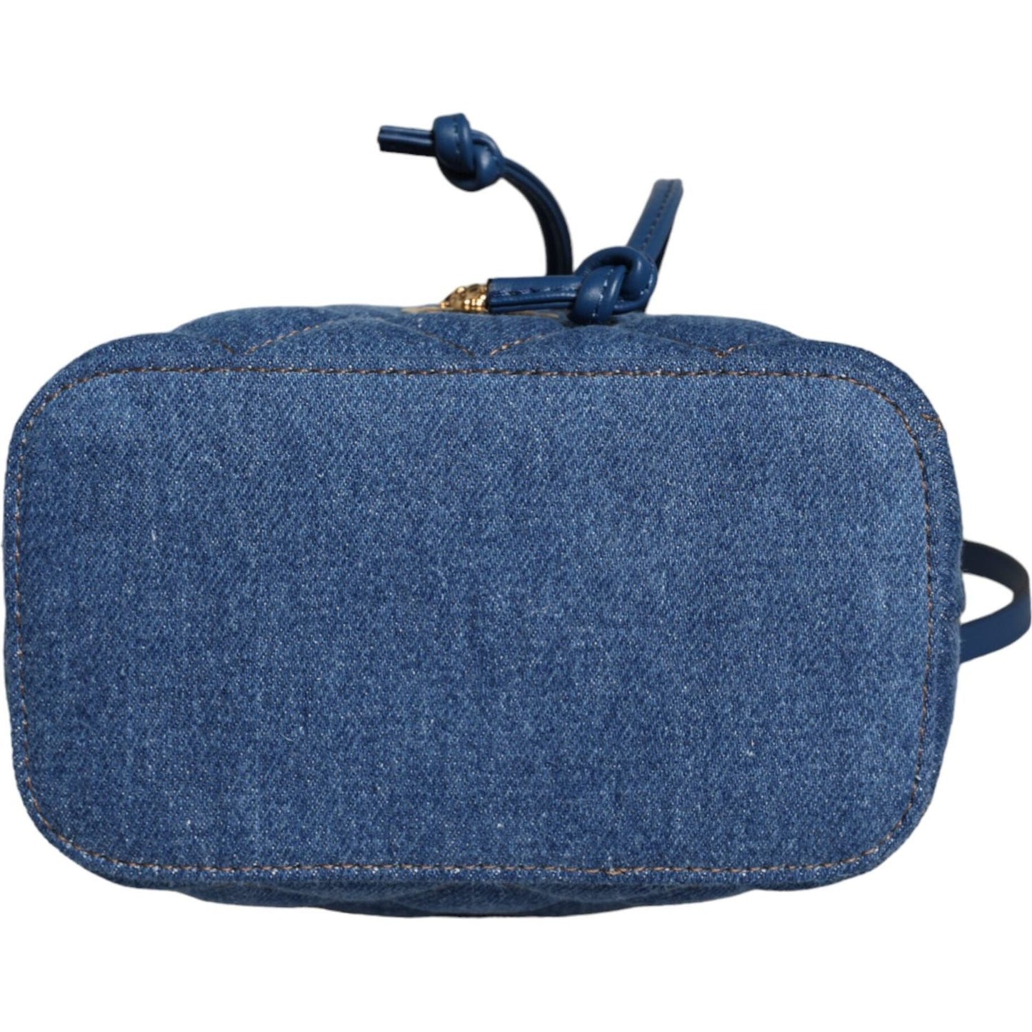 Versace Versace Blue Quilted Denim Leather Crossbody Shoulder Bag BAG1602 1728,Blue,CO60% VI40%,Crossbody Bags - Women - Bags,Material: VL100%,New with tags,Versace,Women