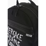 Versace Versace JEANS COUTURE Canvas Backpack with Printed Contrasting Logo VEP518609GD 1728,74866327712,Backpacks - Men - Bags,Bags,Black,Men,Men - Bags,New with tags,Versace