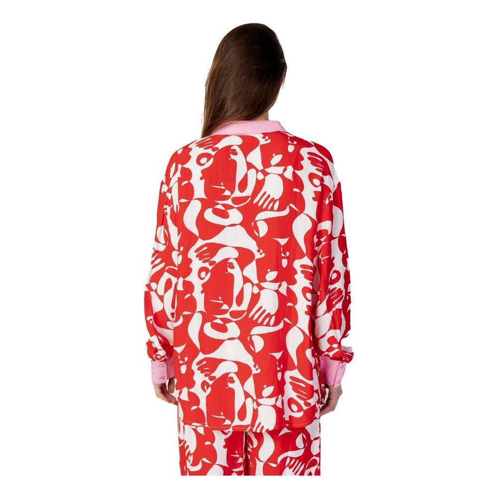 Vila Clothes Vila Clothes Red Viscose Shirt VI-10436800146-IT40|S 1728,71956299936,Clothing,IT38|XS,IT40|S,New with tags,Red,Shirts - Women - Clothing,Vila Clothes,Women,Women - Clothing