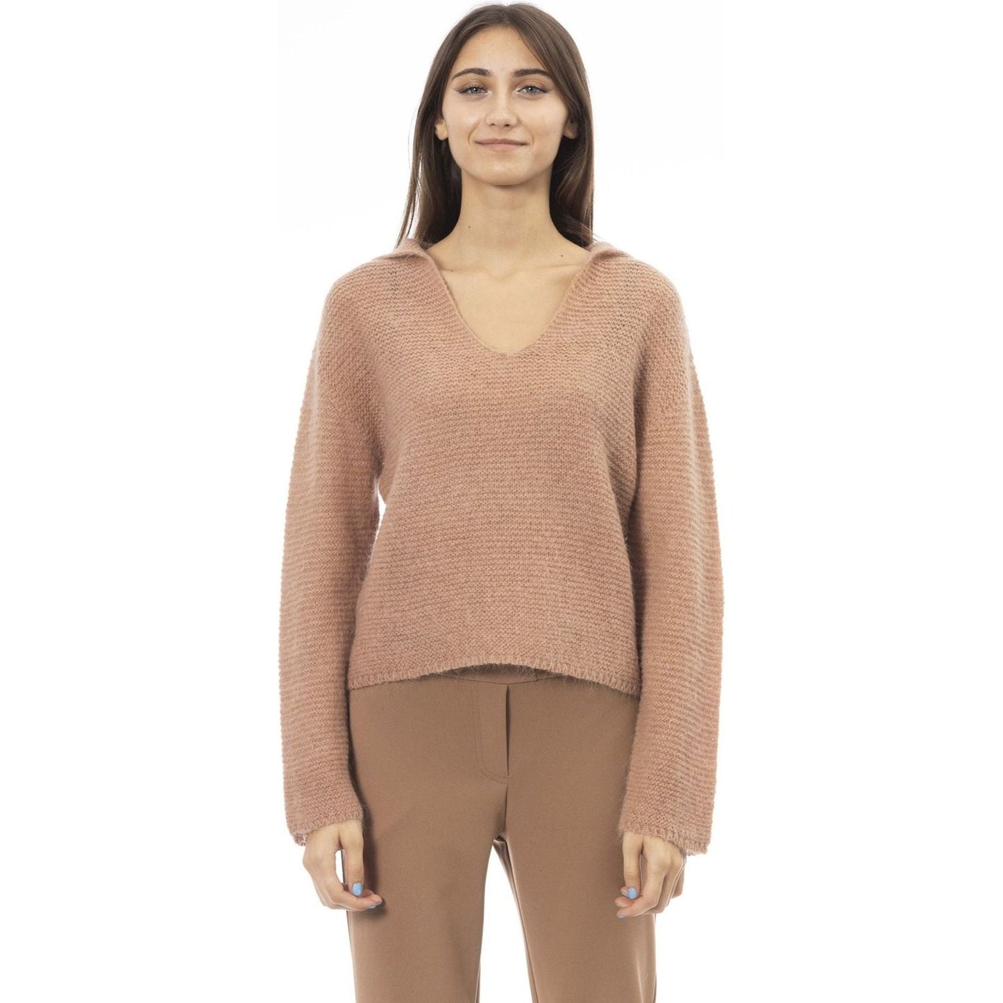Alpha Studio Sweaters Sweaters Alpha Studio Rosy Brown