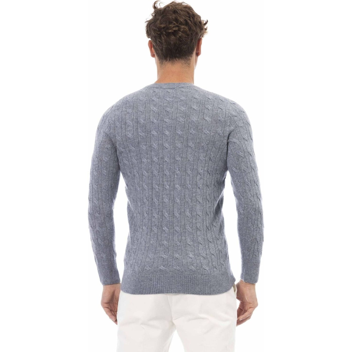 Alpha Studio Sweaters Sweaters Alpha Studio Light Slate Gray