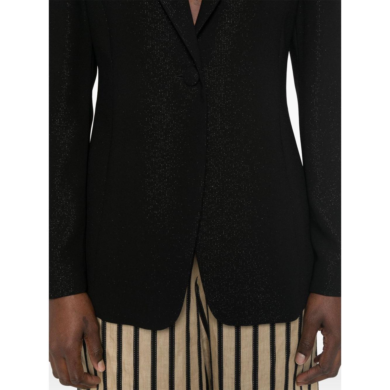 Emporio Armani lurex-detail crepe blazer