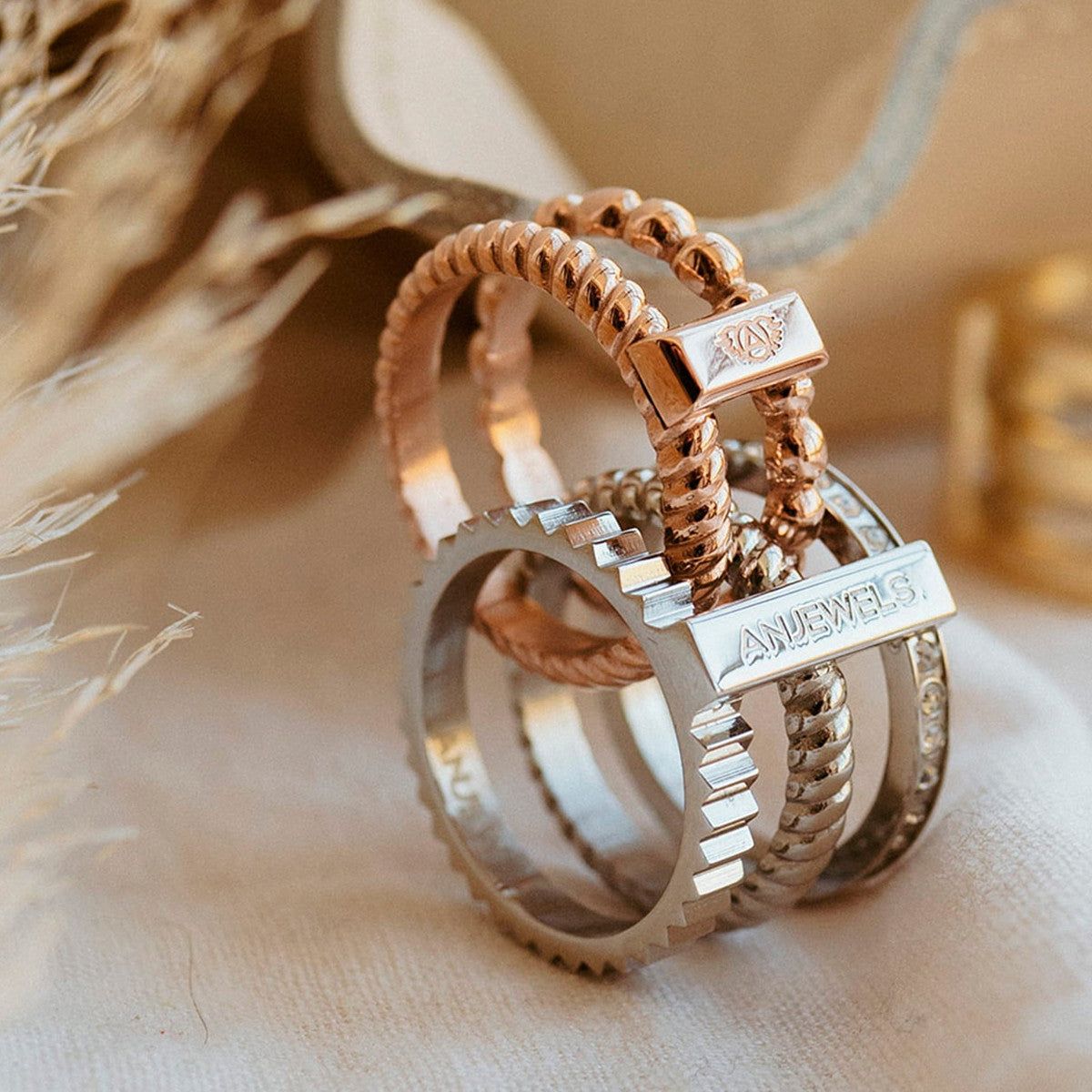 AN JEWELS JEWELRY Mod. AR.R2NS04R-7 DESIGNER FASHION JEWELLERY AN JEWELS Rosy Brown