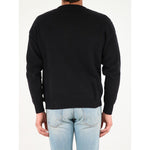 Off-White c/o Virgil Abloh All-Over Logo Crewneck Men's Sweater MAN KNITWEAR OFF-WHITE Black