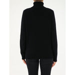 Allude Black Roll-Neck Cashmere Sweater WOMAN KNITWEAR ALLUDE White Smoke