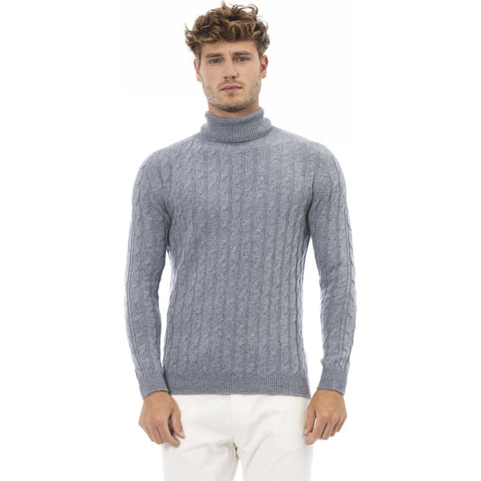Alpha Studio Sweaters Sweaters Alpha Studio Light Slate Gray