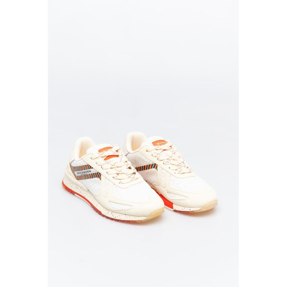 Scotch & Soda White Leather Athletic Sneakers