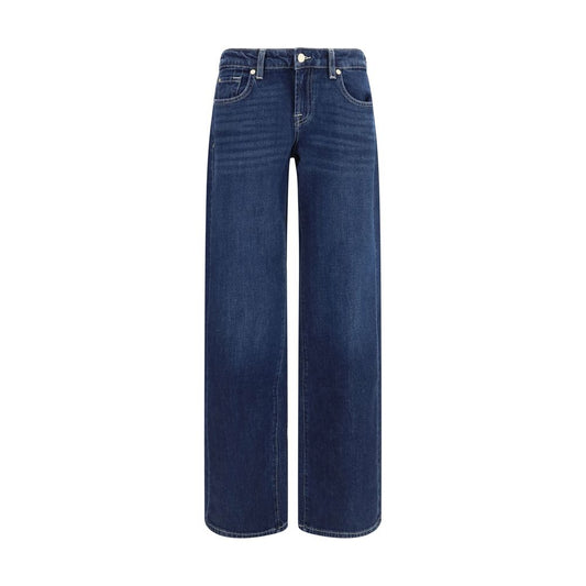 7FOR Blue Cotton Straight-Leg Jeans 1728,26,27,28,72470364320,7FOR,Blue,Clothing,Jeans Denim - Clothing,New with tags,Straight-Leg Jeans - Jeans Denim - Clothing,Women