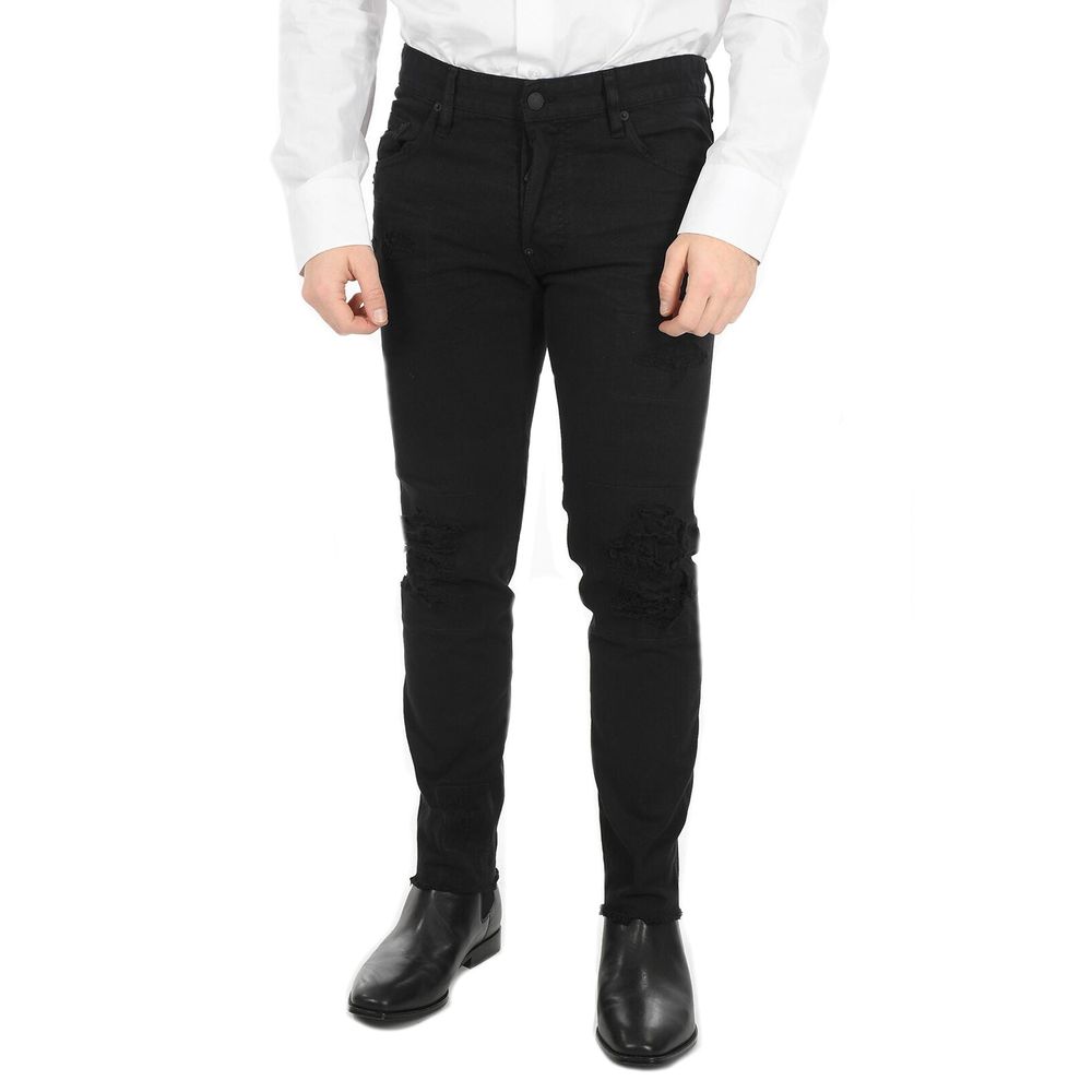 Dsquared² Black Cotton Skinny Jeans 1728,75611013280,Black,Clothing,Dsquared²,IT54 | XL,Jeans Denim - Clothing,Men,New with tags,Skinny Jeans - Jeans Denim - Clothing