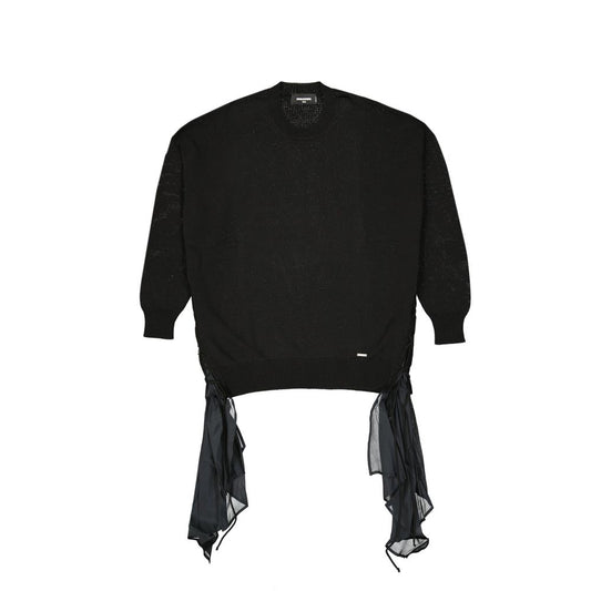 Dsquared² Black Cotton Sweatshirt1728,75611013280,Black,Clothing,Dsquared²,New with tags,Sweaters - Clothing,Sweatshirts - Sweaters - Clothing,Women,XXS