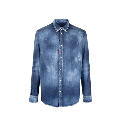 Dsquared² Blue Denim Shirt 1728,75611013280,Blue,Clothing,Denim - Shirts - Clothing,Dsquared²,IT52 | XL,Men,New with tags,Shirts - Clothing