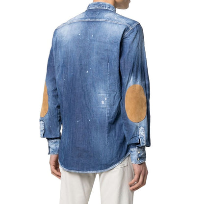 Dsquared² Blue Denim Shirt 1728,75611013280,Blue,Clothing,Denim - Shirts - Clothing,Dsquared²,IT52 | XL,Men,New with tags,Shirts - Clothing
