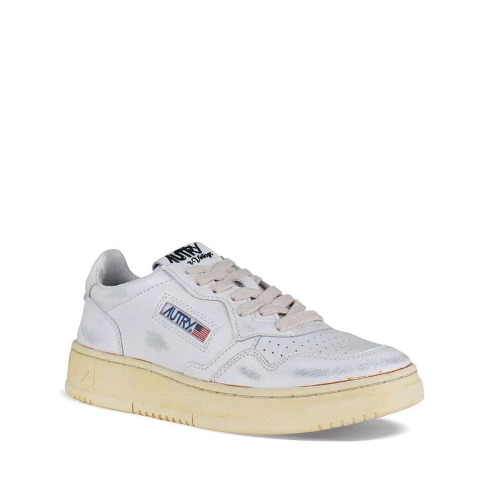 Autry White Leather Low Top Sneakers 1728,75611013280,Autry,EU36/US6,EU40/US10,Low Tops - Sneakers - Shoes,New with tags,Shoes,Sneakers - Shoes,White,Women