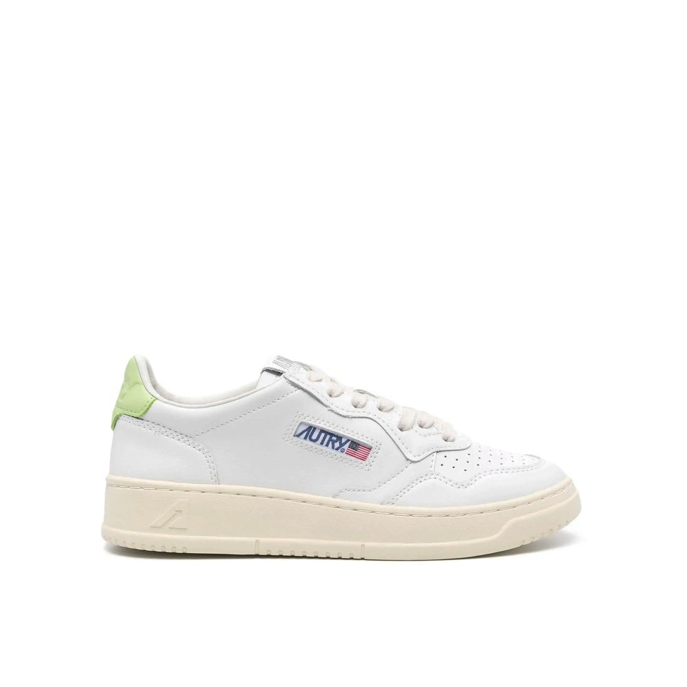 Autry White Leather Low Top Sneakers 1728,75611013280,Autry,EU37/US7,Low Tops - Sneakers - Shoes,New with tags,Shoes,Sneakers - Shoes,White,Women
