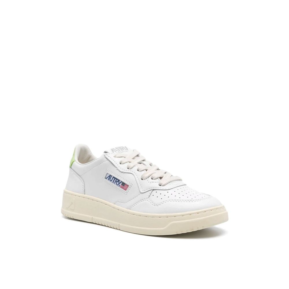 Autry White Leather Low Top Sneakers 1728,75611013280,Autry,EU37/US7,Low Tops - Sneakers - Shoes,New with tags,Shoes,Sneakers - Shoes,White,Women