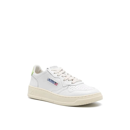 Autry White Leather Low Top Sneakers 1728,75611013280,Autry,EU37/US7,Low Tops - Sneakers - Shoes,New with tags,Shoes,Sneakers - Shoes,White,Women