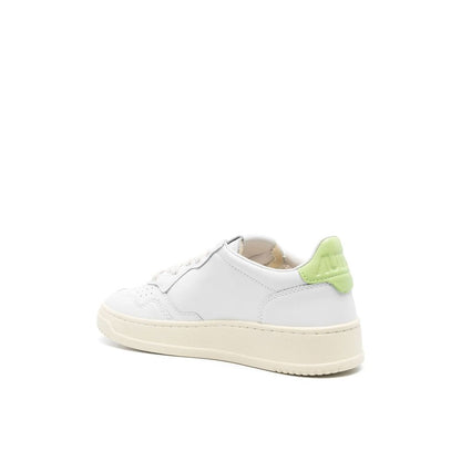 Autry White Leather Low Top Sneakers 1728,75611013280,Autry,EU37/US7,Low Tops - Sneakers - Shoes,New with tags,Shoes,Sneakers - Shoes,White,Women
