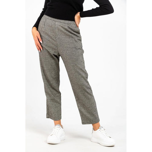 Gas Black Wool Casual Pants