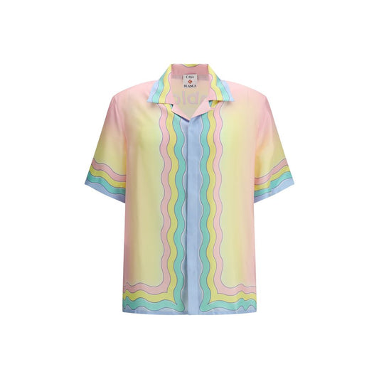 Casablanca Multicolor Silk Pattern Shirt 1728,72470364320,Casablanca,Clothing,M,Men,Multicolor,New with tags,Pattern - Shirts - Clothing,Shirts - Clothing