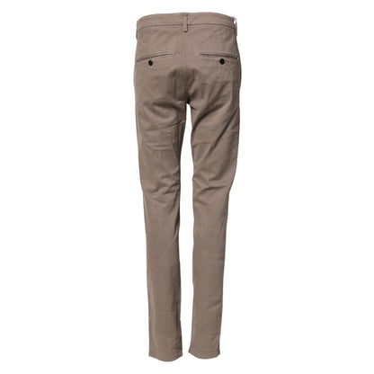 Dondup Cotton Stretch Straight Chino Trouser Brown