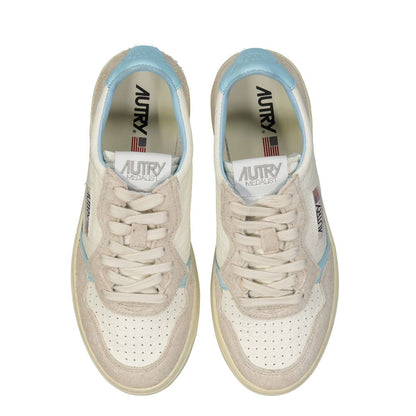 Autry White Leather Low Top Sneakers 1728,75611013280,Autry,EU36/US6,Low Tops - Sneakers - Shoes,New with tags,Shoes,Sneakers - Shoes,White,Women