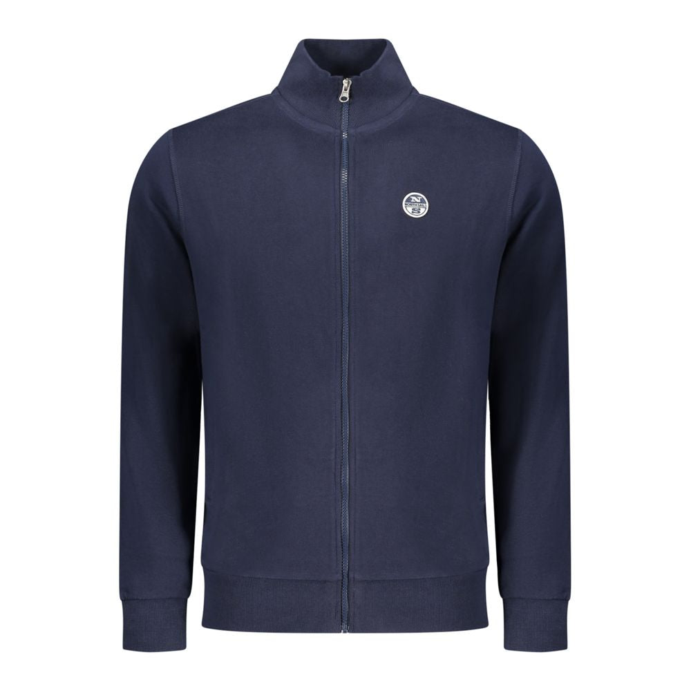 North Sails Blue Cotton Men Sweatshirt